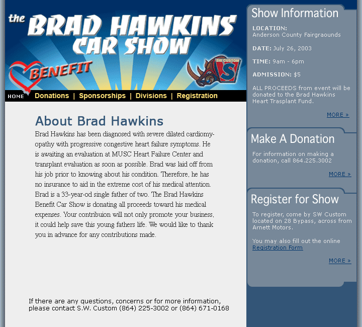 The Brad Hawkins Car Show Screenshot